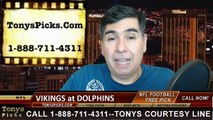 Miami Dolphins vs. Minnesota Vikings Free Pick Prediction NFL Pro Football Odds Preview 12-21-2014