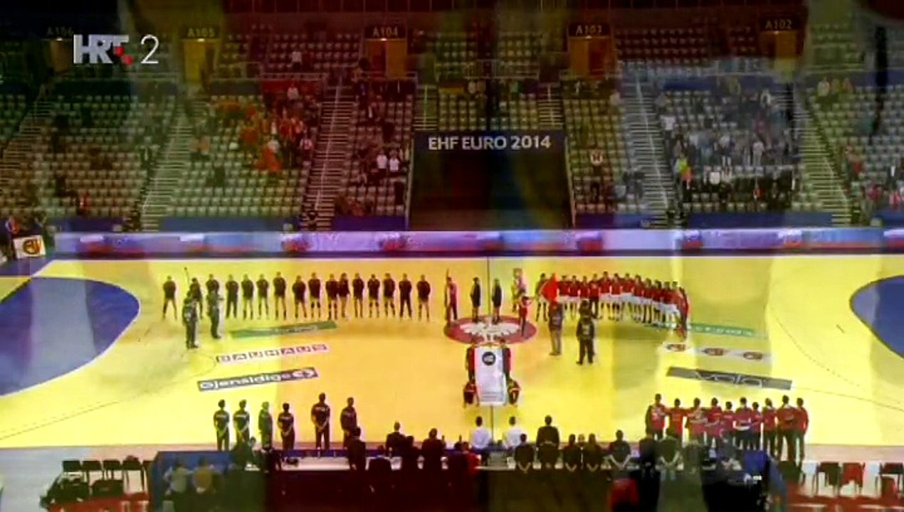 Crna Gora vs Nizozemska, EP (žene) ~ Crnogorska himna (Montenegro anthem) • 16.12.2014. © HRT2