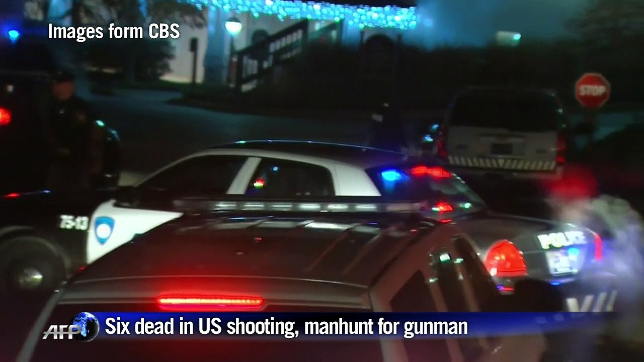 Six dead in US shootings, manhunt for gunman