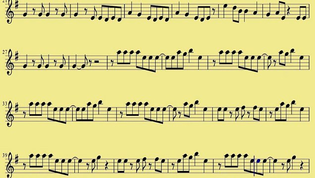 [ Bari Sax ] Applause - Download Sheet Music - Lady Gaga