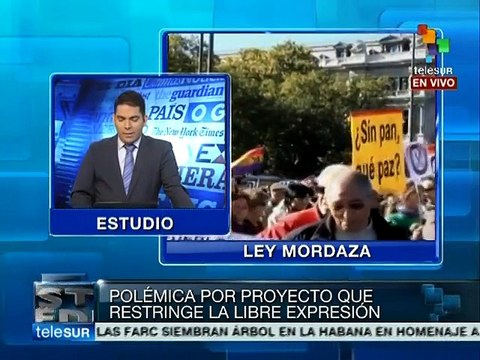 Ley mordaza anularía libertad de expresión en España: Benítez