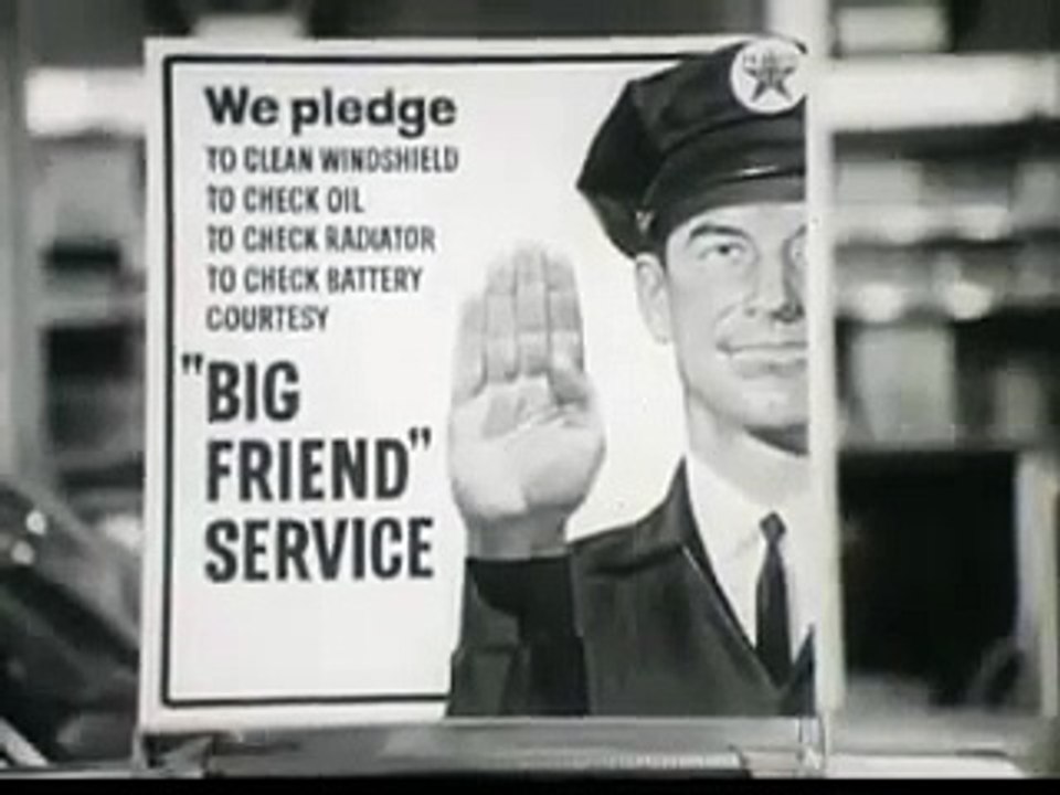VINTAGE EARLY 60's TEXACO AD ~ ANTI DISCRIMINATION TO 40 FOOT TALL GIANTS