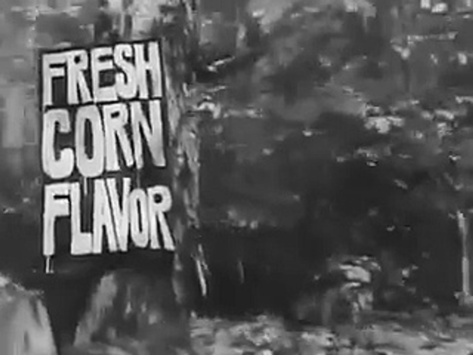VINTAGE EARLY 60s POST TOASTIES COMMERCIAL ~ POST TOASTIES FARM STAND NEXT TO THE FRESH CORN STAND