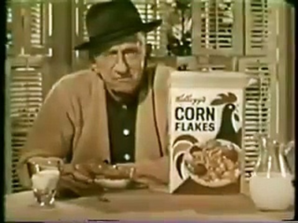 VINTAGE JIMMY DURANTE KELLOGG'S COMMERCIAL NOT THE PIANO COMMERCIAL