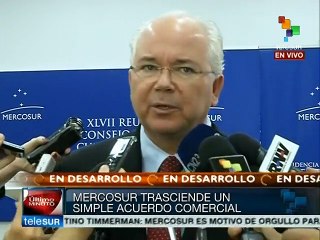 Inclusión social, pilar del modelo económico de MERCOSUR: Ramírez