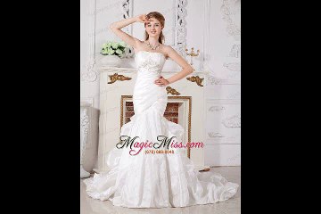 Luxurious Mermaid Brush Train Appliques and Ruch Wedding Dress 2015 2016