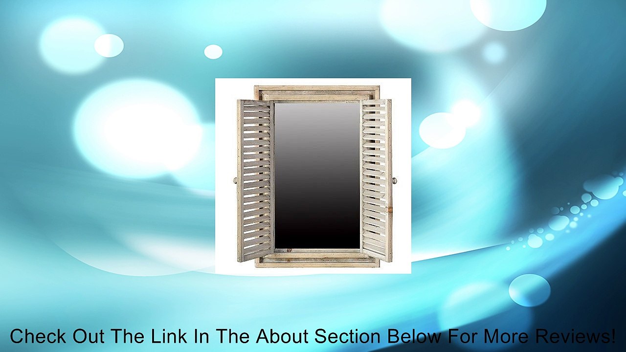 Window Mirror w/ 2 Louvered Shutters 18"x25" Review