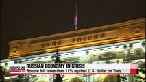 Russian economy facing crisis amid crumbling rouble