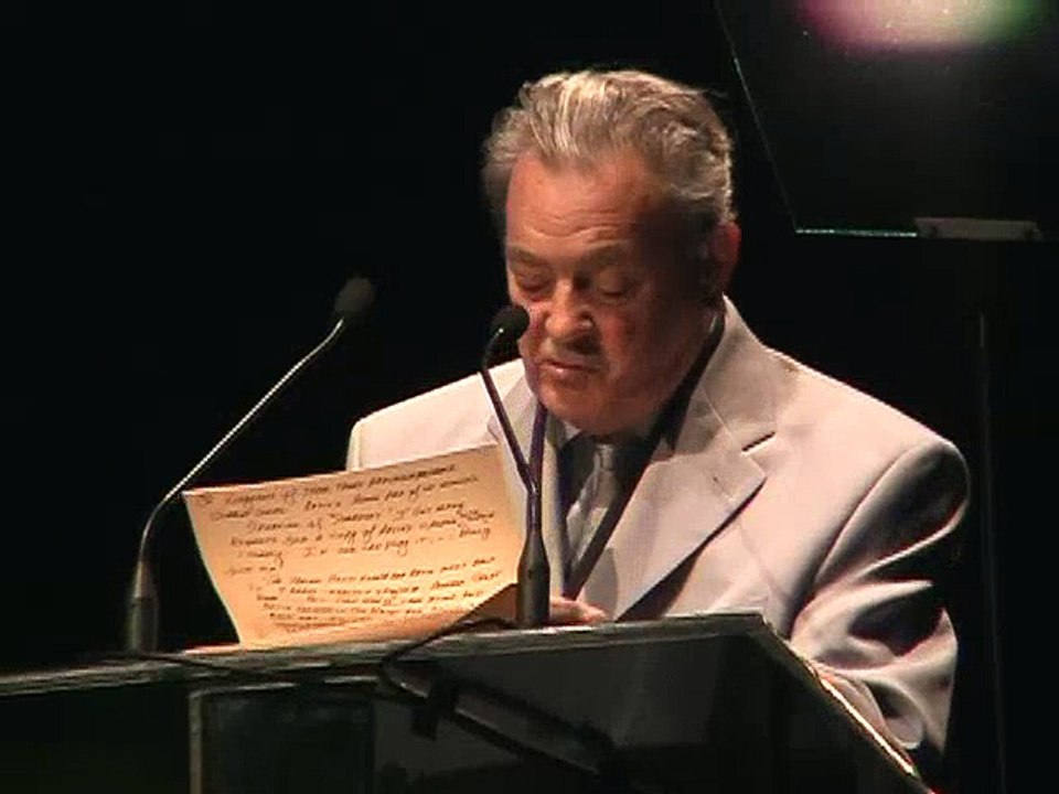 Dick Johnson Accepting NEA Jazz Master Award on Behalf of Artie Shaw