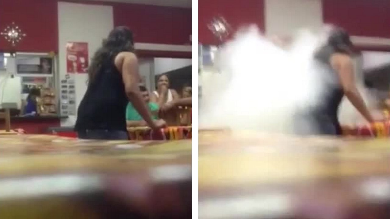 Stopper une embrouille avec un extincteur