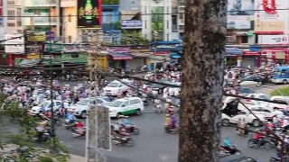 Brian Cometa Experiencing Rush Hour Traffic Circle in Vietnam