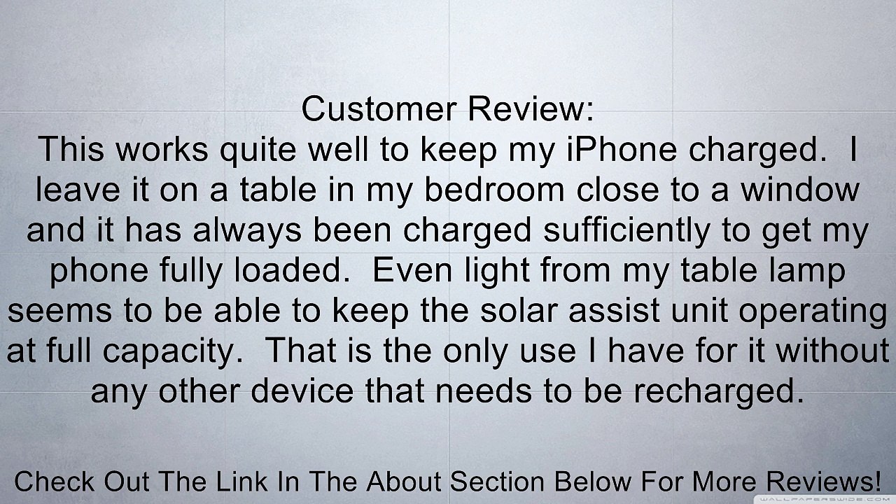 Concept Green Energy Solution CGS1100-S 1250-mAh Portable Solar Assist Charger, Silver Review