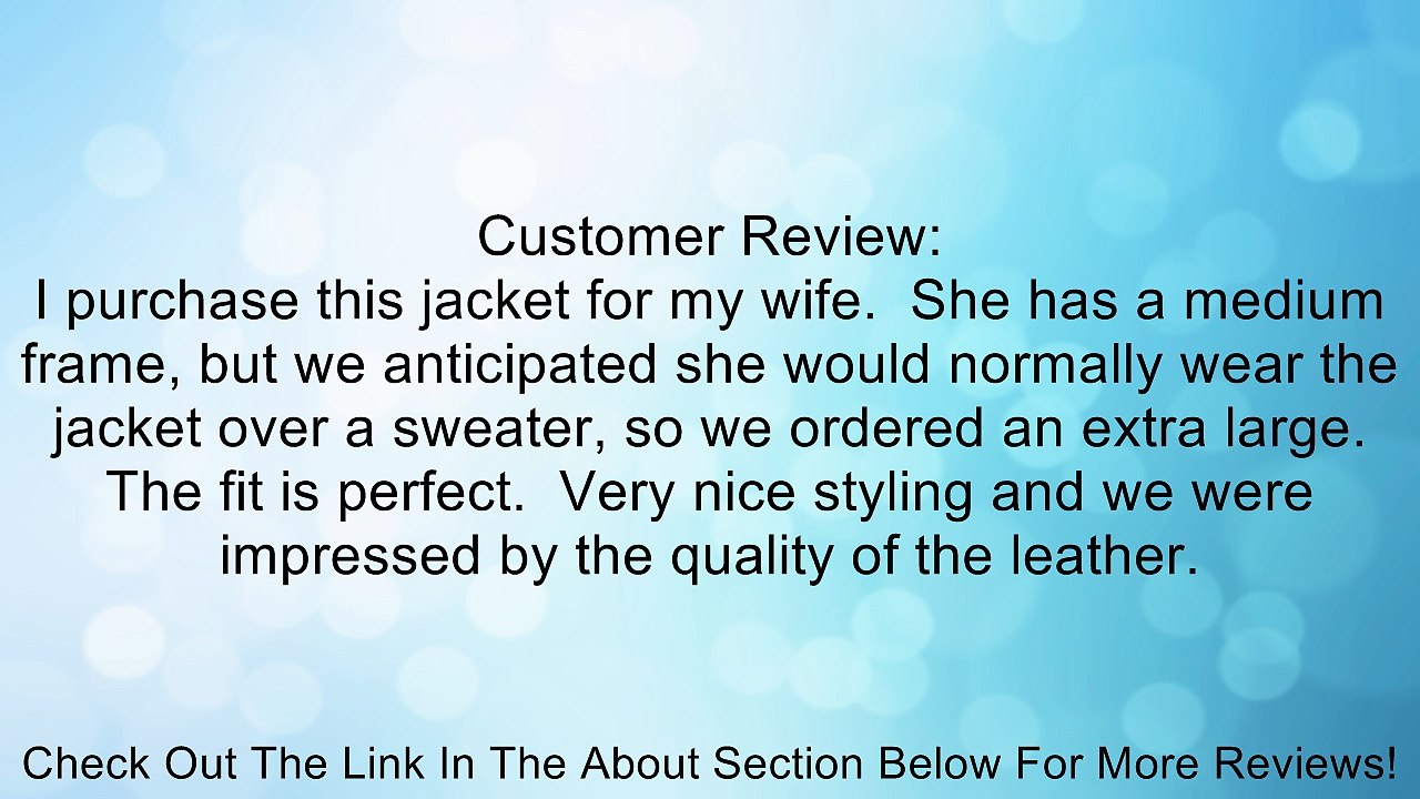 Dona Michi Women's Basic Jacket Genuine Lamb Leather Black Review