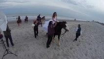 Horse accident during wedding photo shoot : Bride violently Thrown from Horse