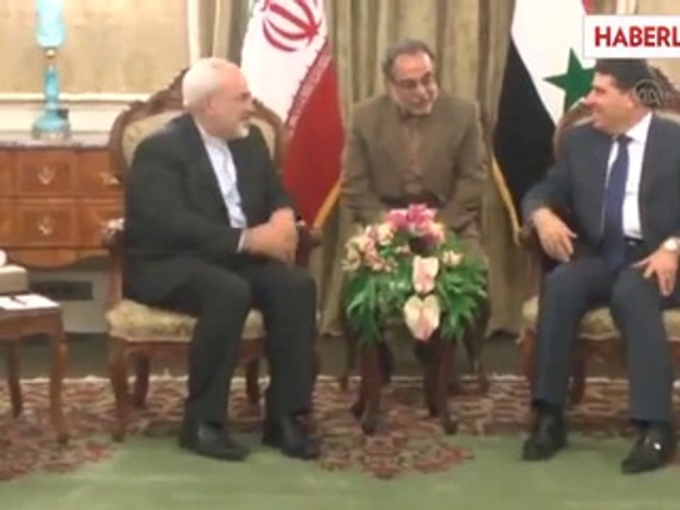 Suriye Başbakanı Halki - İran Dışişleri Bakanı Zarif Görüşmesi
