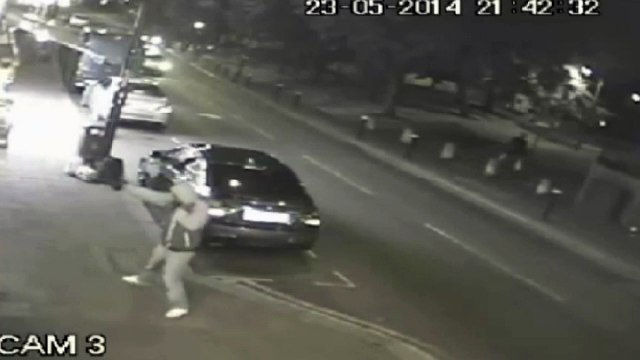 CCTV: Gunman shoots at National Crime Agency officers
