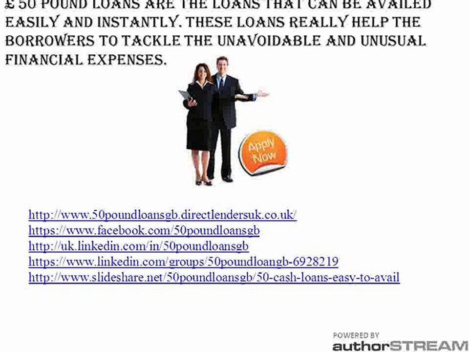 £ 50 Pound Loans Easy to Avail