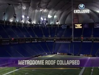 Le toit d'un stade s'écroule sous le poids de la neige