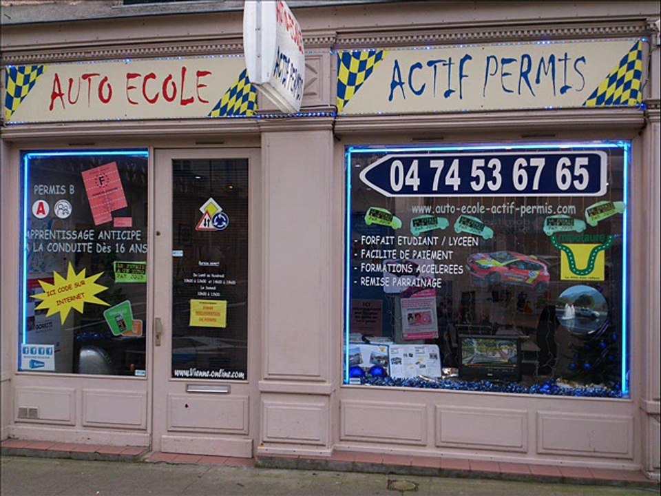 Auto école Actif permis Vienne, proche St Romain en Gal, Ampuis, Pont Eveque, Sèpteme, Eyzin-pinet, Chasse sur Rhône, Chonas l'Amballan, Lyon, Loire sur Rhône, Givors