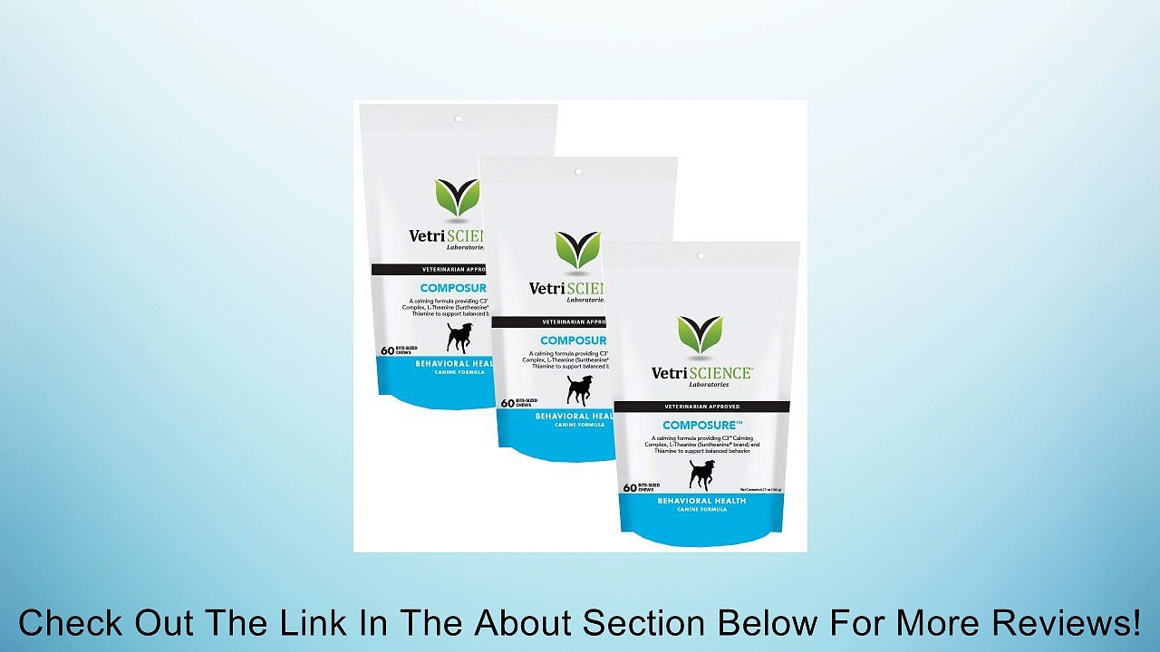 3PACK VetriScience Composure BiteSized Chews (180 Chews) Review