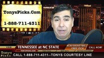 North Carolina St Wolfpack vs. Tennessee Volunteers Free Pick Prediction NCAA College Basketball Odds Preview 12-17-2014