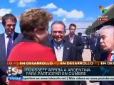 Dilma Rousseff llega a Paraná para participar en Cumbre de Mercosur