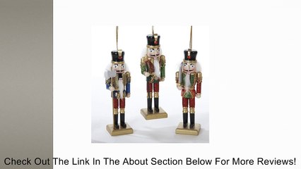 6"WOODEN NUTCRACKER ORNAMENT SET OF 3 ASSORTED Review