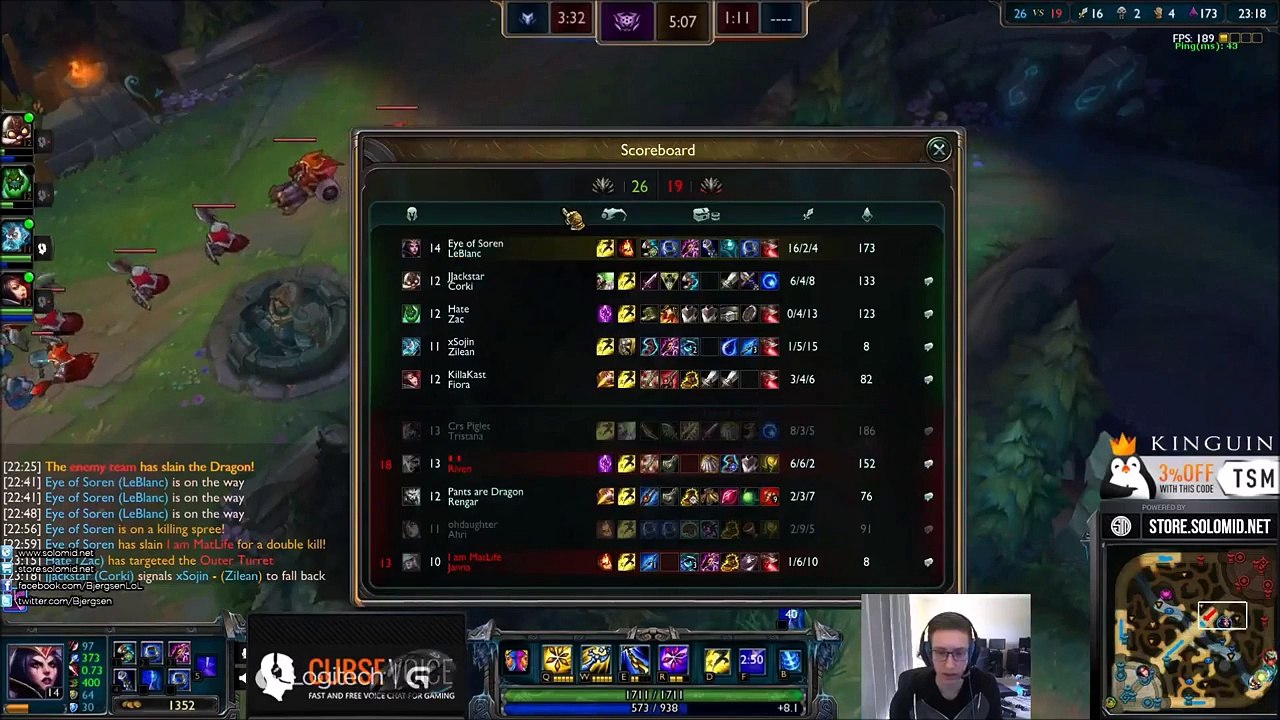 Bjergsen est quand même costaud - League of legends