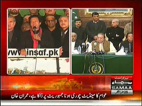 PTI Chairman Imran Khan Speech in Azadi March & Announces to End Protest - 17th December 2014