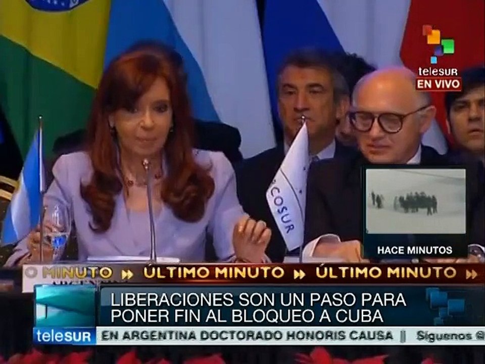 Mercosur aplaude restablecimiento de relaciones Cuba-EE.UU.