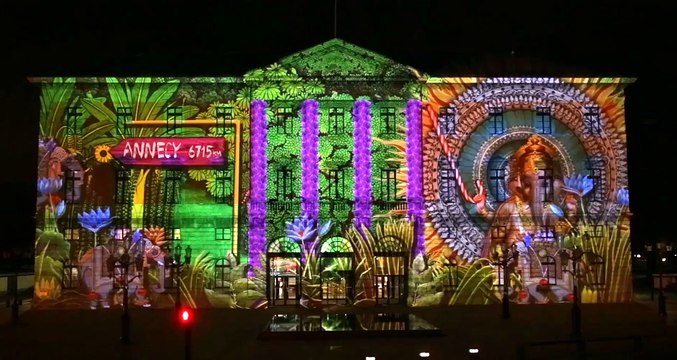 ANNECY Noel des Alpes 2014 Spectacle Hotel de Ville (HD)