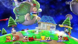 Super Smash Bros. For Wii U Team Battle - Playing As Pac-Man