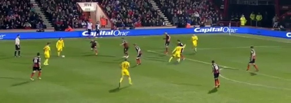 Raheem Sterling Goal - Bournemouth vs Liverpool 0-1 (Capital One Cup) 2014