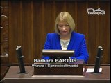 Poseł Barbara Bartuś - Wystąpienie z dnia 16 grudnia 2014 roku.