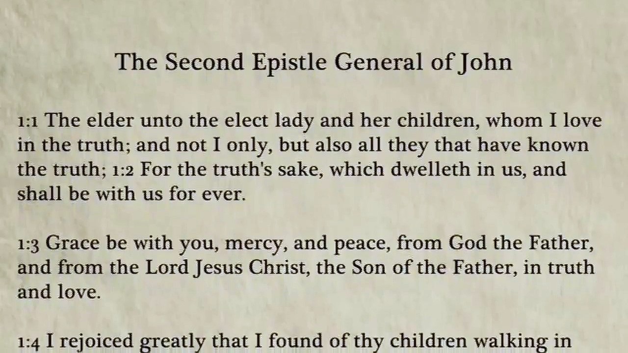 63 - II John - King James Bible, New Testament (Audio Book)