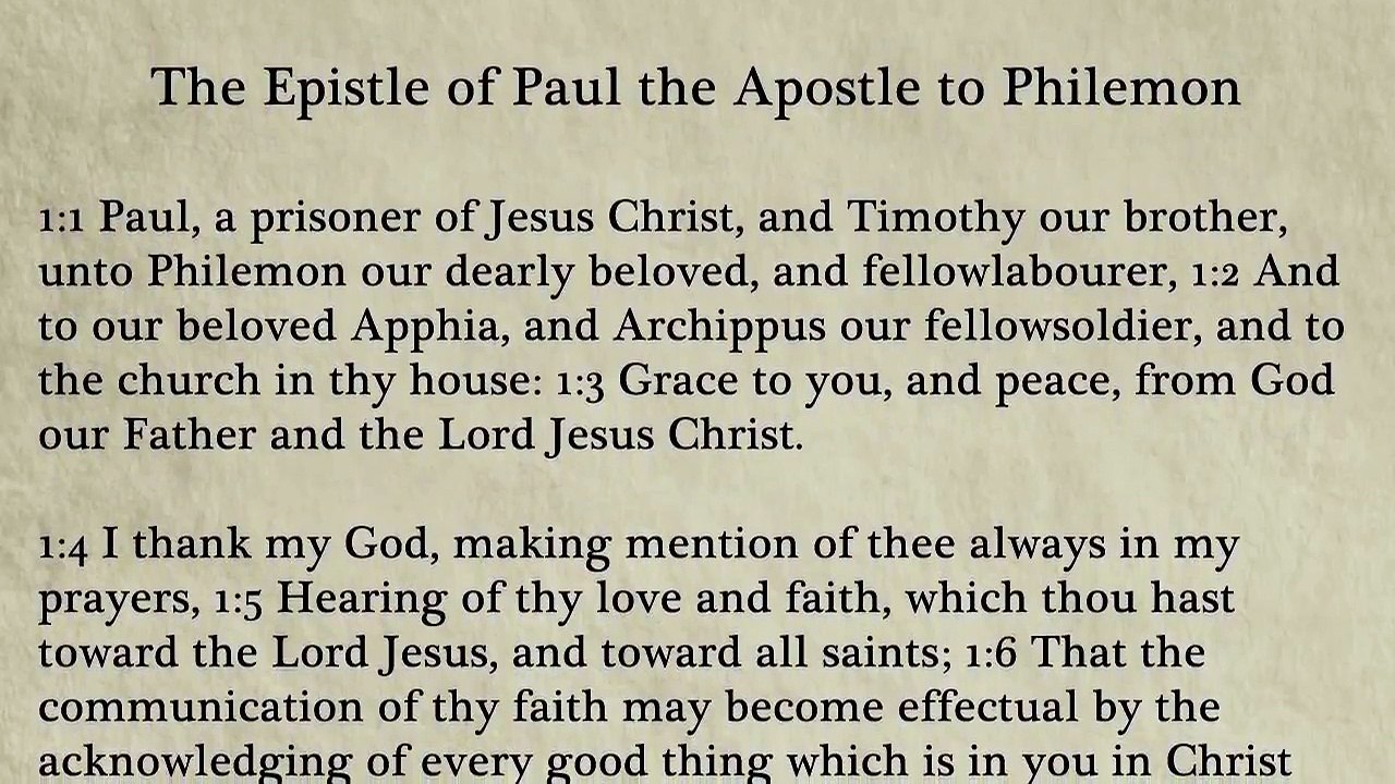 57 - Philemon - King James Bible, New Testament (Audio Book)