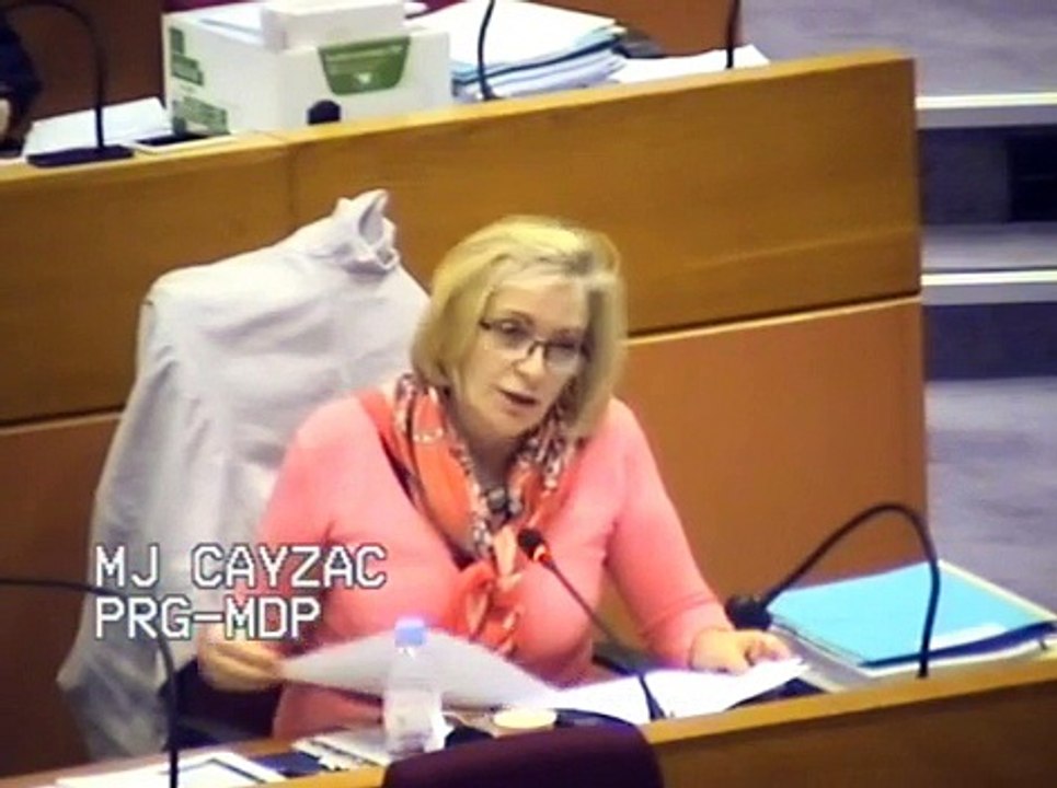 Région IDF _ Groupe PRG-MdP : intervention de Marie-José Cayzac - Budget 2015 Annexe Logement