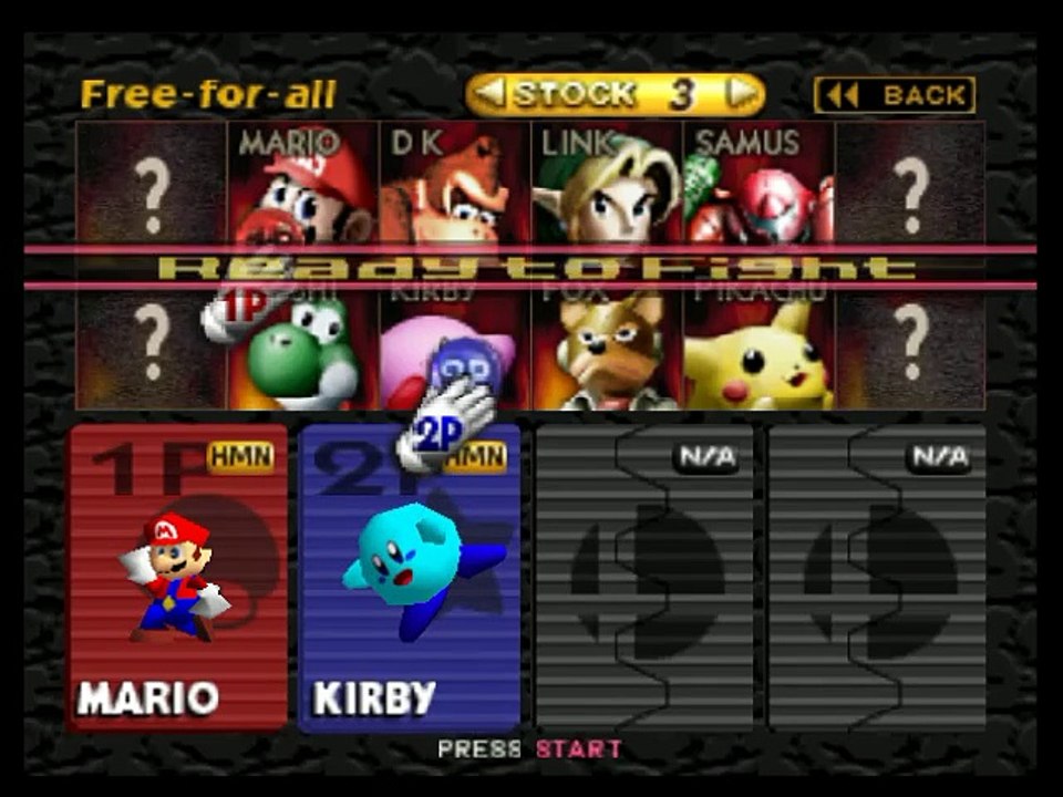 Finale Tournoi n° 43 : Super Smash Bros (N64) (Kaillera)