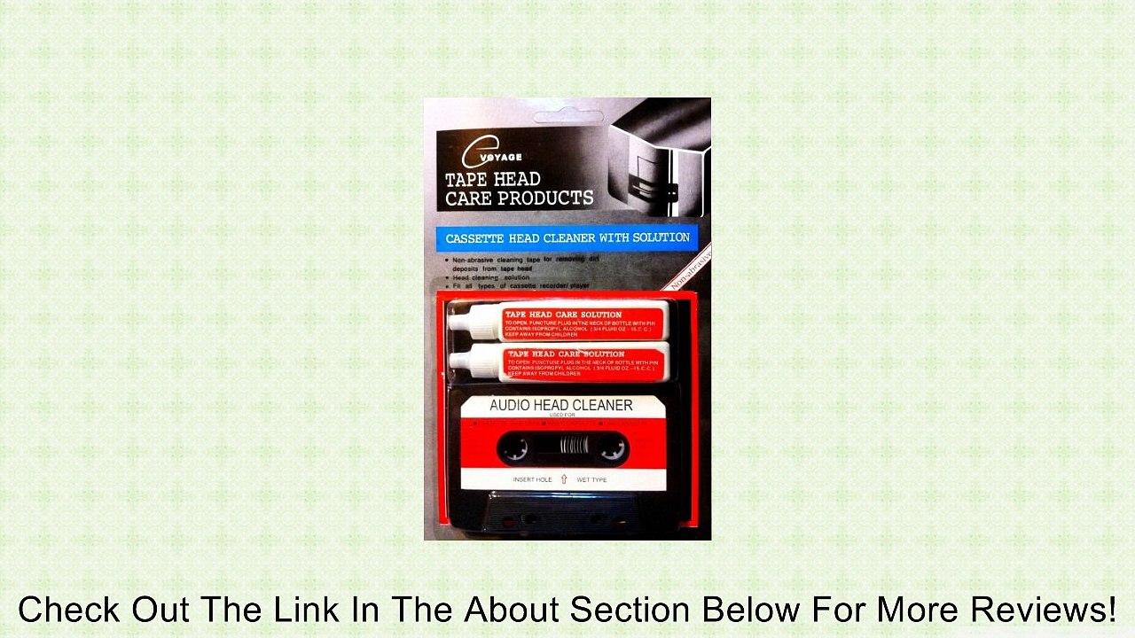 Audio Tape Cassette Head Cleaner w/ 2 Cleaning Fluids Care Wet Maintenance Kit Review
