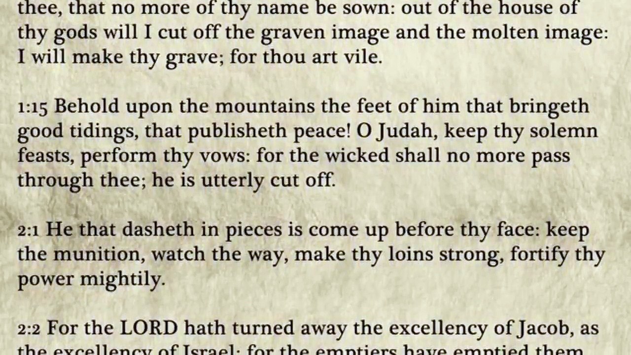 34 - Nahum - King James Bible, Old Testament (Audio Book)