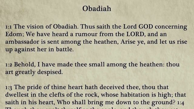 31 - Obadiah - King James Bible, Old Testament (Audio Book)