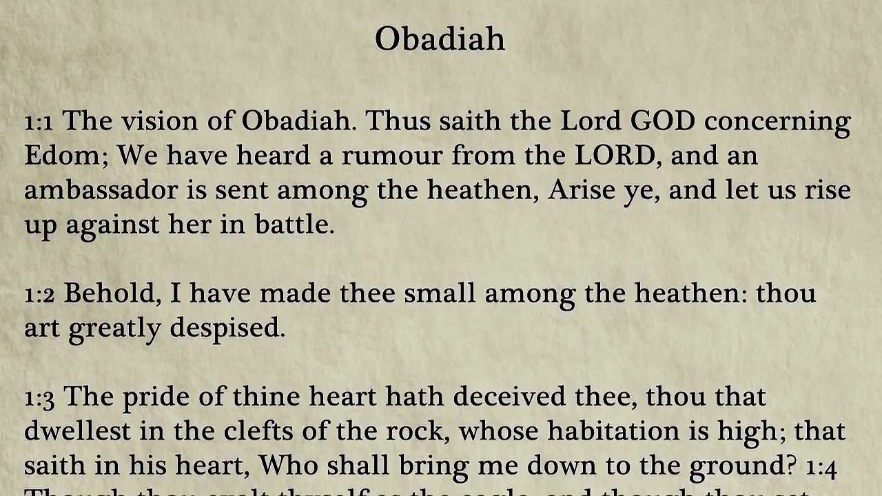31 - Obadiah - King James Bible, Old Testament (Audio Book)