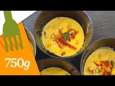 Recette de Verrines de courge muscade, chorizo et pignons - 750 Grammes