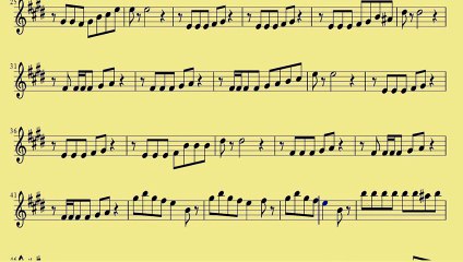 [ Alto Sax ]  Blurred Lines - Robin Thicke ft- T-I- n Pharrell  - www.downloadsheetmusic.com.br