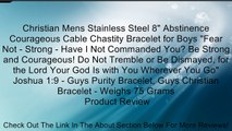 Christian Mens Stainless Steel 8