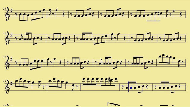 [ Flute ] Blurred Lines - Robin Thicke ft- T-I- n Pharrell - downloadsheetmusic.com.br