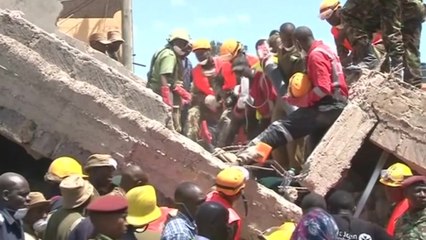 A search for survivors following Nairobi building collapse