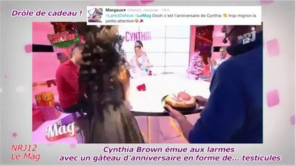 Public Zap : Cynthia Brown, émue aux larmes avec un gâteau d’anniversaire en forme de testicules