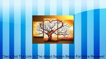 Love Tree Modern Art 100% Hand Painted Oil Painting on Canvas Wall Art Deco Home Decoration (Unstretch No Frame) Ab01 Review