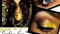 Makeup tutorial | Tips Makeup 2014 | Brown and Gold Smokey Eye